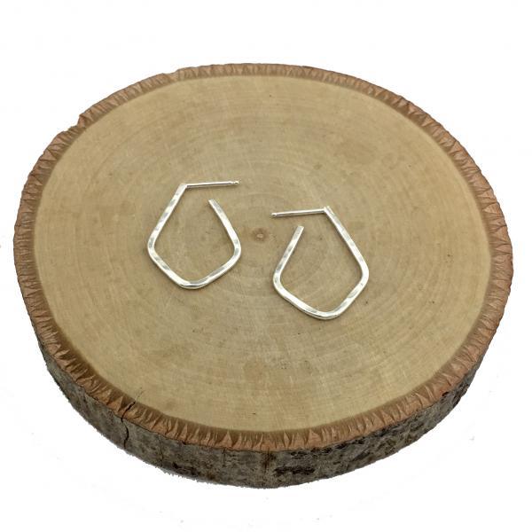Small Pointy Sterling Silver Hoop Earrings picture