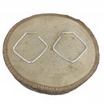 Sterling Silver Square Hoop Earrings