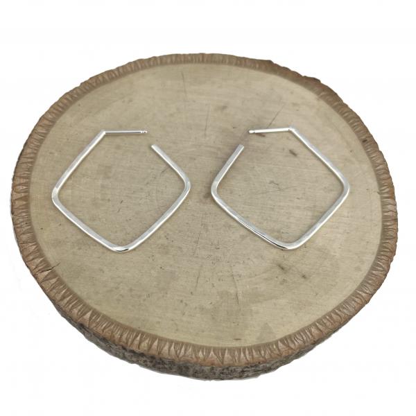 Sterling Silver Square Hoop Earrings