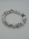 8mm White Howlite Bracelet