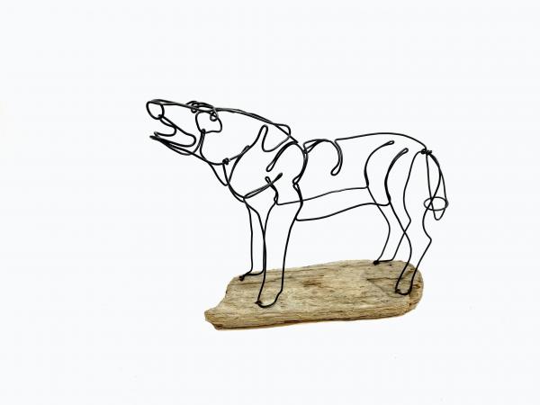 Howling Wolf Wire Sculpture picture