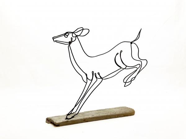 Running Deer Wire Sculpture picture
