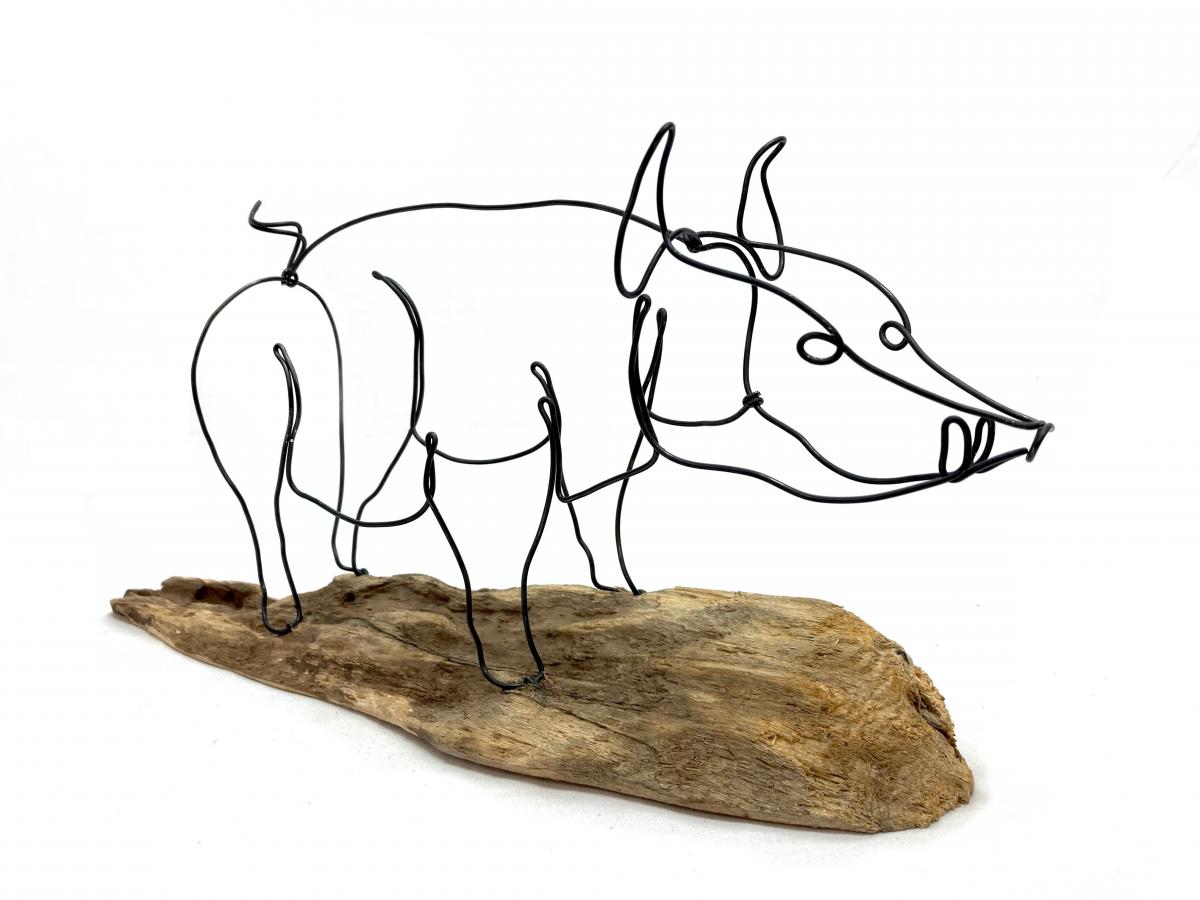 Wild Hog Wire Sculpture picture