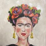 Frida - signed reproduction on canvas