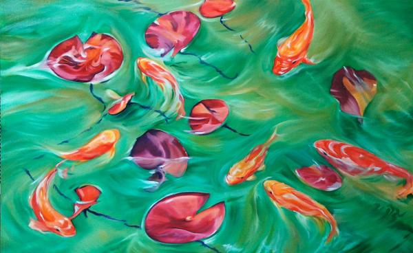 Water Lilies & Koi picture