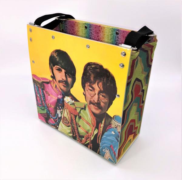 BEATLES SGT. PEPPERS FOUR FACES ALBUM COVER INTERIOR TOTE picture