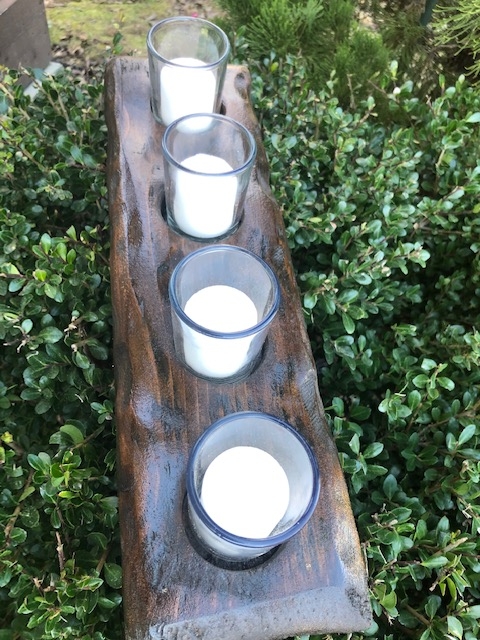 4 Light Rustic Candle Holder picture