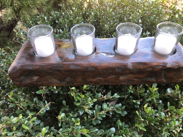 4 Light Rustic Candle Holder