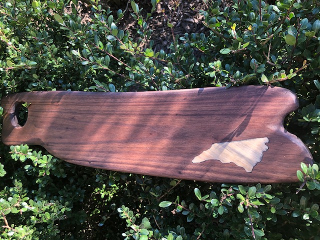 Black Walnut Wine and Cheese Board with NC Inlay