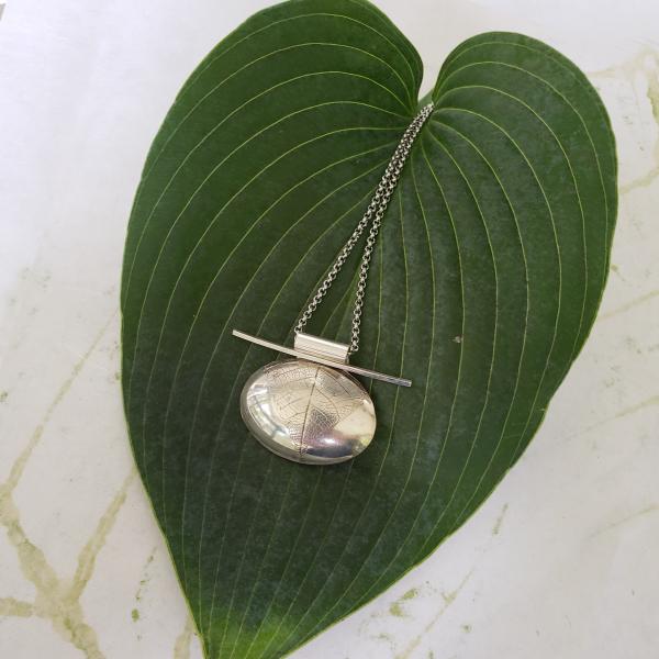 PD.05 Leaf Texture Asian Style Oval Pendant picture