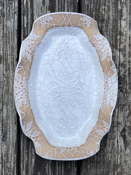 Lacy Tray in White