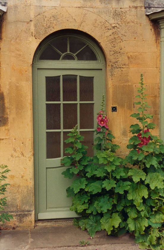 Hollyhock Door - P58 - 5X7 matted 9X12 picture