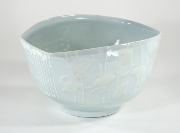Rectangular Water Etched Serving Bowl picture