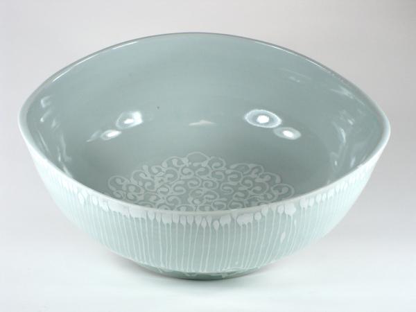 Medium Oblong Swirl/Stripe Bowl