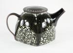 Temoku Striped/Swirl Teapot