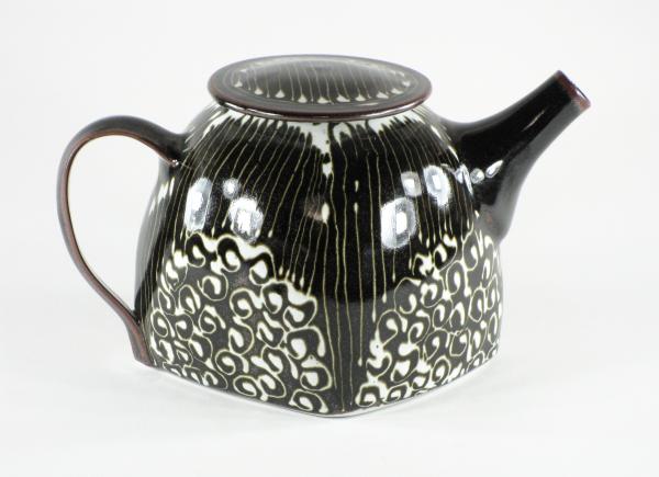 Temoku Striped/Swirl Teapot picture