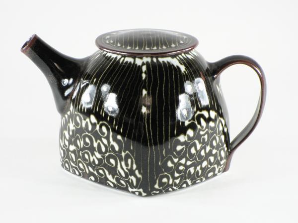 Temoku Striped/Swirl Teapot picture