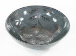 Water Etched Large Grey Serving Bowl