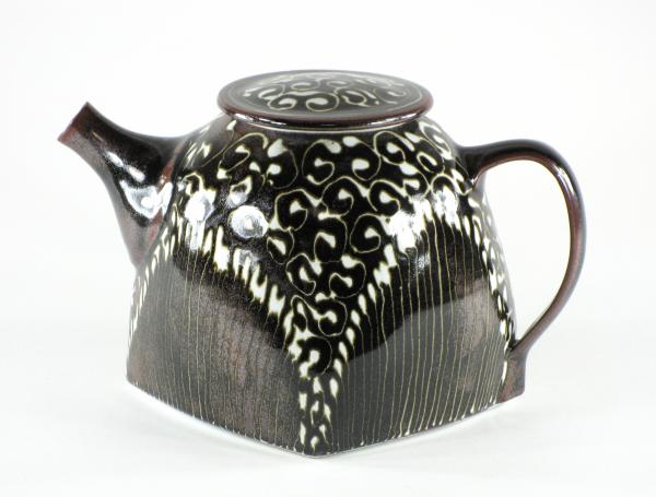 Temoku Swirl/Stripe Teapot picture