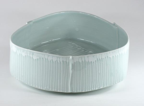 Large Darted Striped Serving Bowl picture