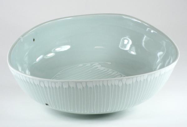 Small Triangular Striped Serving Bowl picture