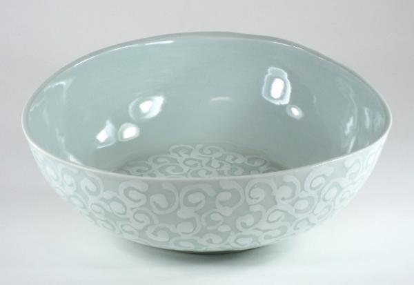 Small Oblong Swirl Serving Bowl