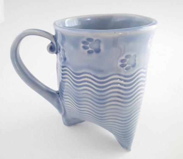 Paw Print Tripod Mug in Sky Blue picture