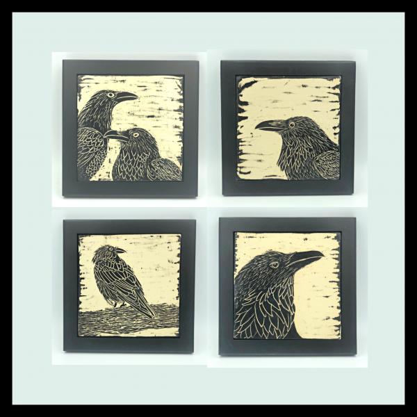 Hand-carved Raven Tiles picture