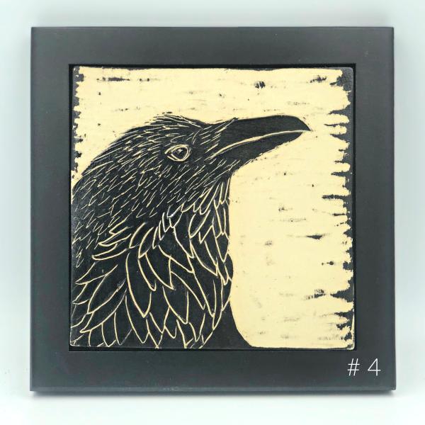 Hand-carved Raven Tiles picture