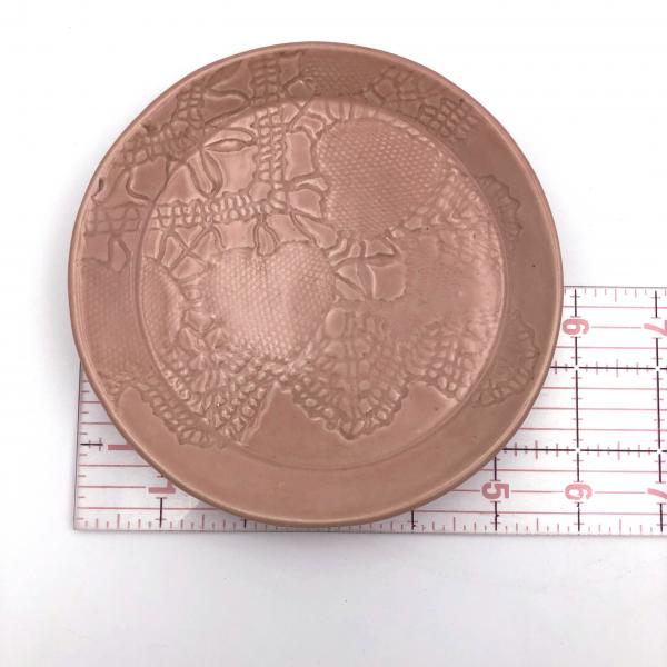 Ceramic Plate with Lace Texture of Hearts picture
