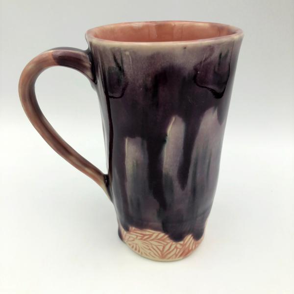 Stoneware Pottery Mug in Pink & Purple