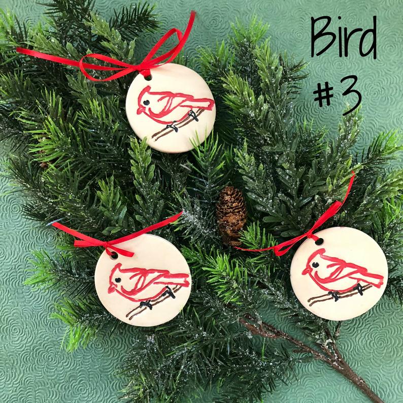 Cute Stamped Bird Ornament picture