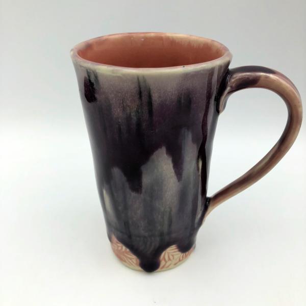 Stoneware Pottery Mug in Pink & Purple picture