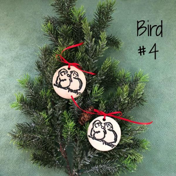 Cute Stamped Bird Ornament picture