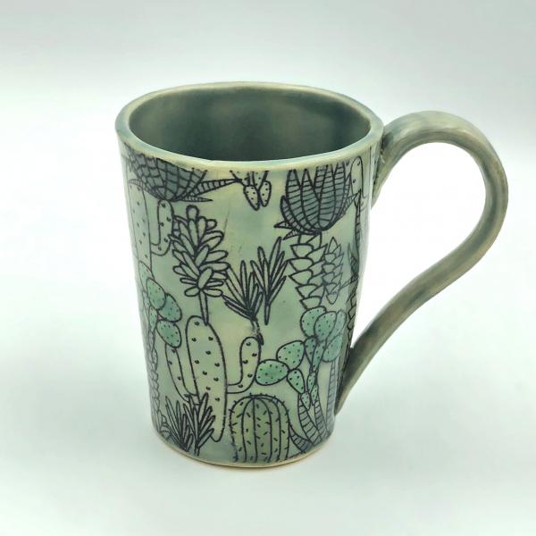 Cactus Mugs in soft Greens picture