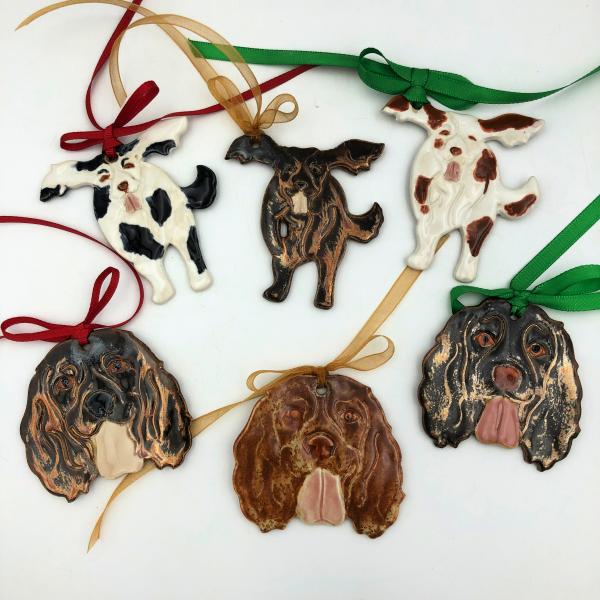 Handmade Christmas spaniel ornament picture