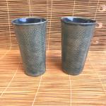 Handbuilt Teal Ceramic Tumbler or Vase