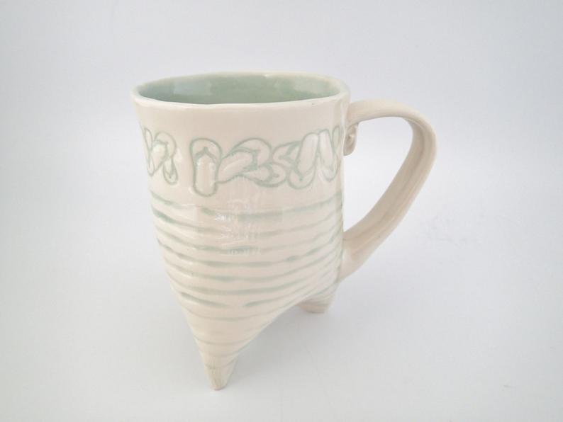 Pottery Mug with Flip Flops picture