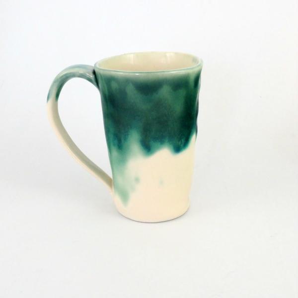 Rich Green and White Handmade Mug picture