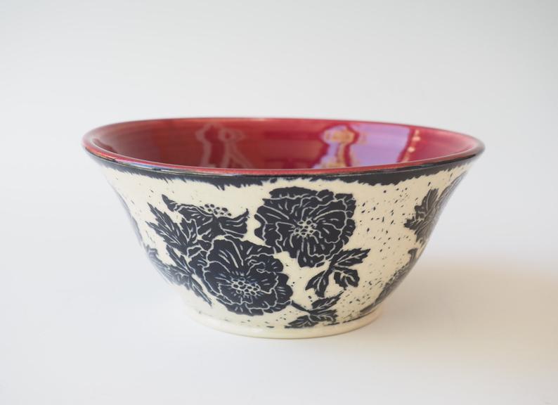Gorgeous Hand-carved Serving Bowl picture