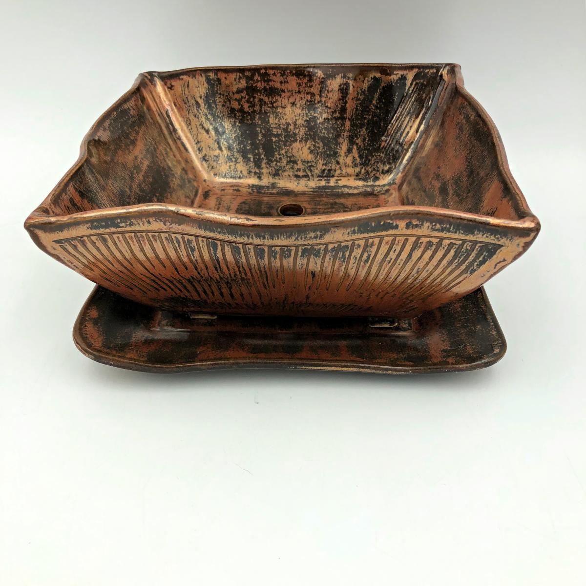 Square-ish Handmade Pottery Succulent Planter picture