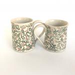 Holly textured ceramic coffee cup