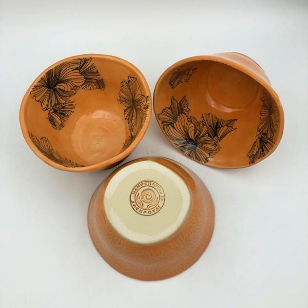 Ceramic Bowls with Hibiscus in 6 colors picture