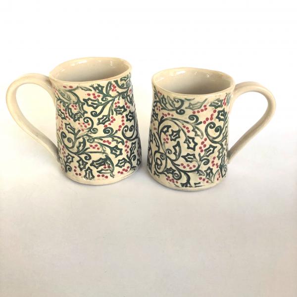 Holly textured ceramic coffee cup picture