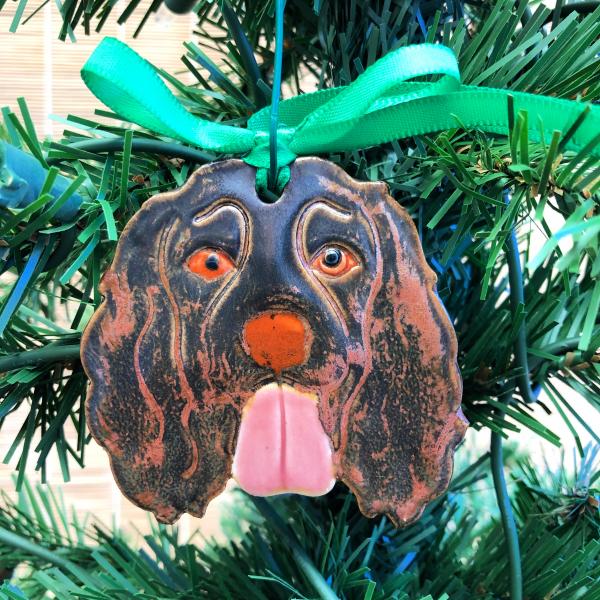 Handmade Christmas spaniel ornament picture