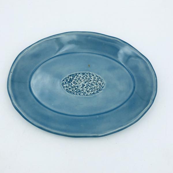 Ceramic garlic grating dish with extra room for adding oil - Also works great with ginger picture