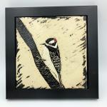 Downy Woodpecker Art Tile