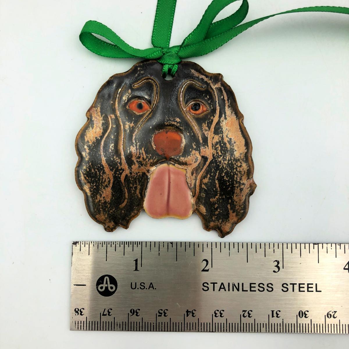 Handmade Christmas spaniel ornament picture