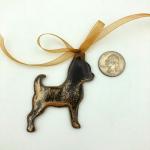 Chihuahua Ceramic Christmas Ornament