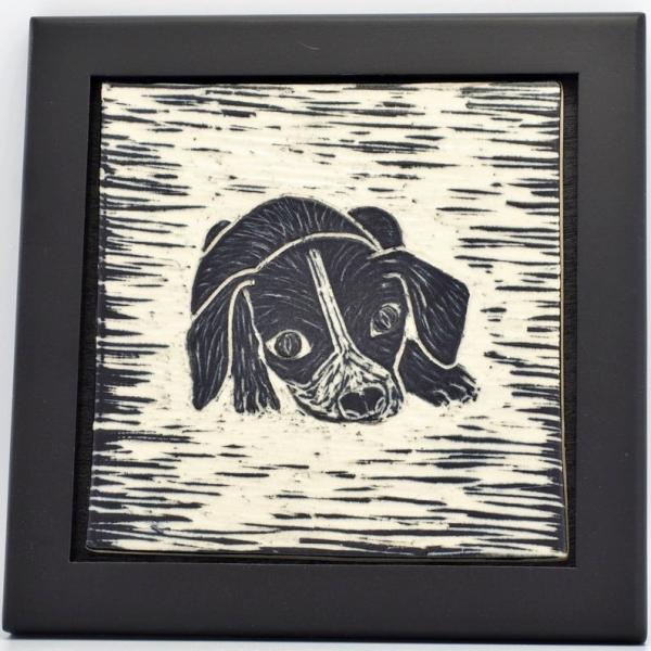 Art tile with Puppy